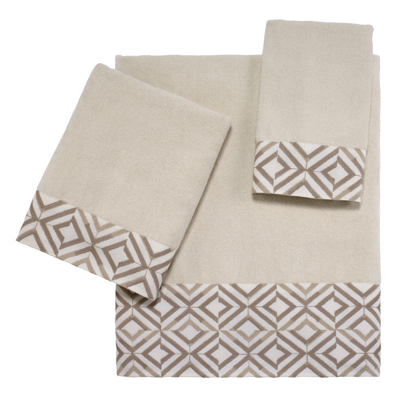 100% Cotton Towel, Ivory, Fingertip Towel - 1 Pack
