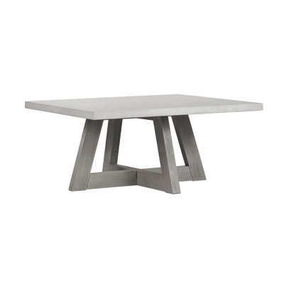 Largo Grey Rectangular Table with Concrete Spray Top