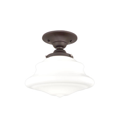 16" Single Light Semi Flush Mount
