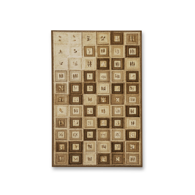 Tapis gris tissé Mosso, 4 pi 11 po x 9 pi 10 po