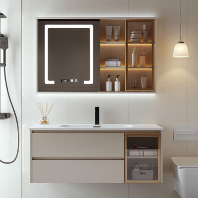 Simple modern bathroom cabinet