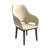 Kashley Mid-Century Modern Dining Chair, Fully Assembled Leather Armchair with Solid Rubberwood Legs, 330lb Capacity, Walnut Finish Flared Back Accent Chair for Dining Room & Home Office-519020762-519020763