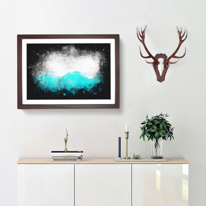 Mountain Tops - Picture Frame Graphic Art Print, 33cm H x 45cm W x 2cm D, Walnut Framed