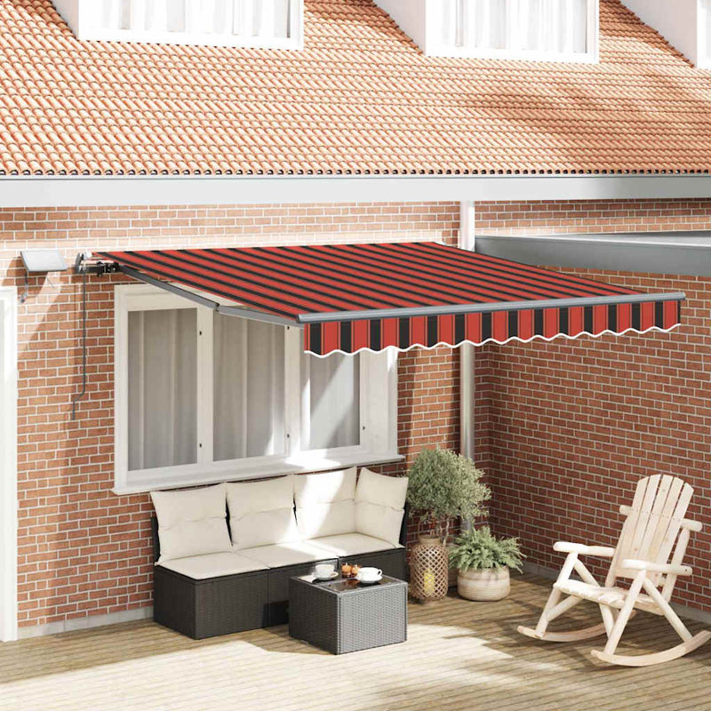 Retractable Awning, Brown/Black/Anthracite, 300 cm W x 250 cm D