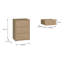 Chadwic Modern minimalistic bedside table with 3 drawers, engineered wood, night blue, 49.8 cm W x 68.7 cm H x 41.5 cm D-1801318877