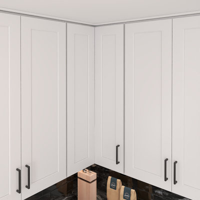 Furinno Shaker Wall Easy Reach Kitchen Cabinet, Ready to Assemble, 12 D x 24 W x 42 H, White