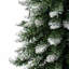 Sapins artificiels Frostvale préilluminés en 3 parties, forme crayon, avec pointes enneigées et lumières DEL blanc chaud, pour porche d'entrée
