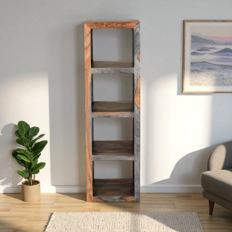Goa Cube 157 cm H x 43 cm W Solid Wood Cube Bookcase