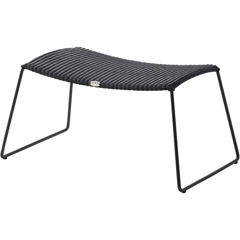 Breeze Outdoor Ottoman, Black