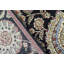Tapis noir et gris de haute qualité noué à la main