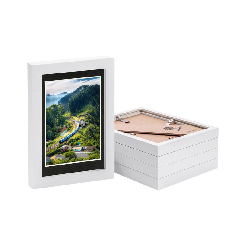 Photo Frames with 4" x 6" Mount - 8" x 10" - Black/Grey, White/Black, 15cm W x 20cm H x 2cm D