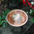 Hammered Copper Birdbath with Short Stand