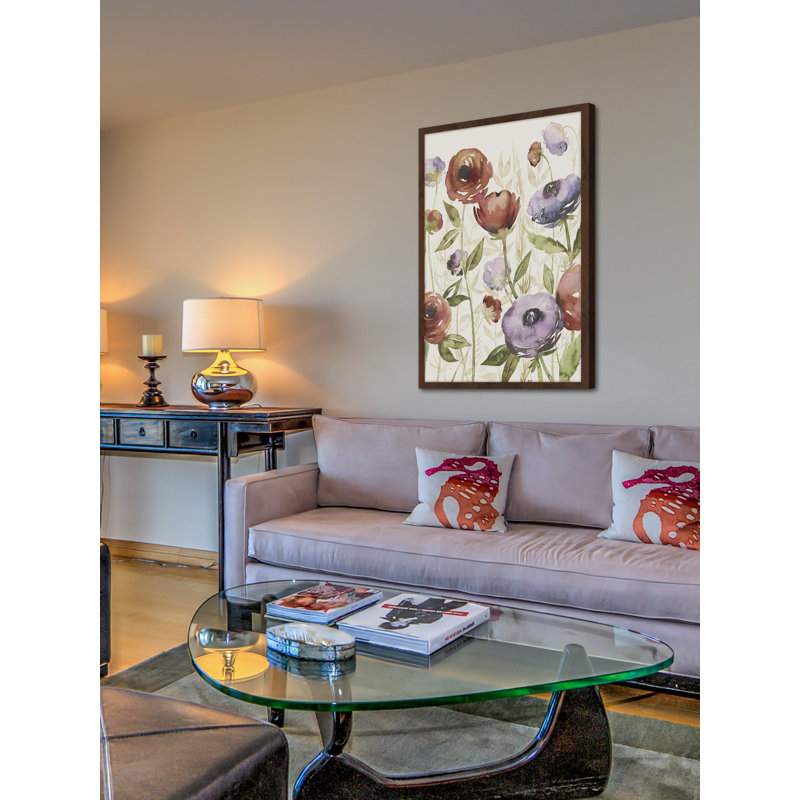 «Jeweltoned Blossoms I», reproduction encadrée, H 30 po x l 20 po x P 1,5 po
