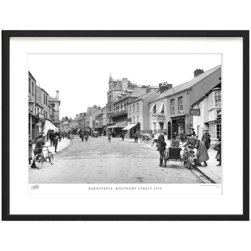 Barnstaple, Boutport Street 1919 - Single Picture Frame Print, Black/White, 45cm H x 60cm W x 2.3cm D