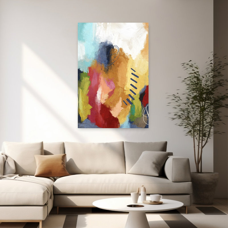 Art abstrait contemporain abstrait abstrait, 60" H x 40" W