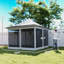 Tente escamotable, auvent avec filet en filet, avec sac de transport, pour jardin, patio-128801564