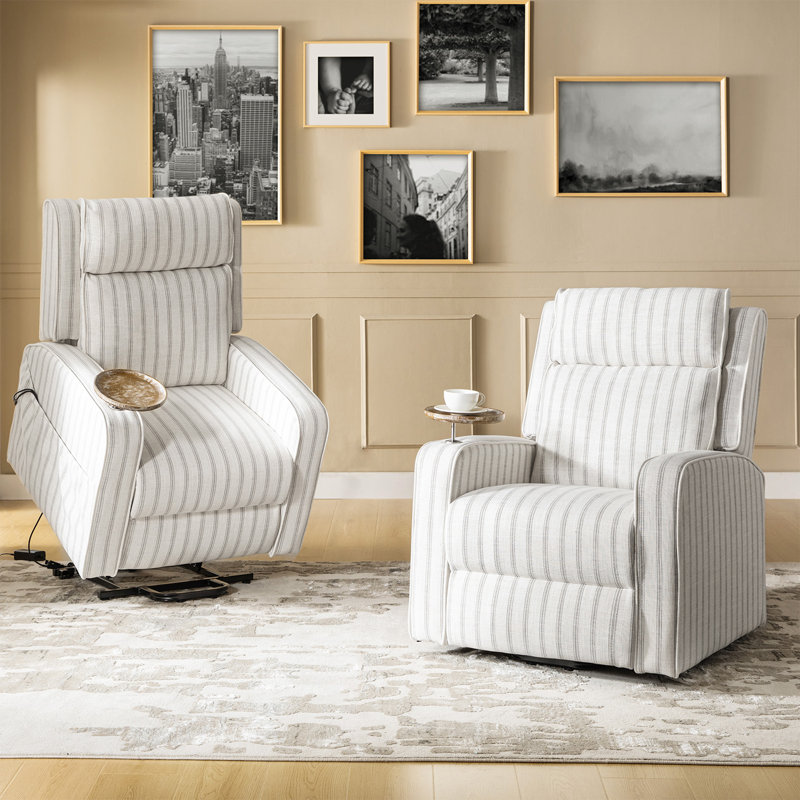 Ensemble de 2 fauteuils inclinables électriques Wright, Gris