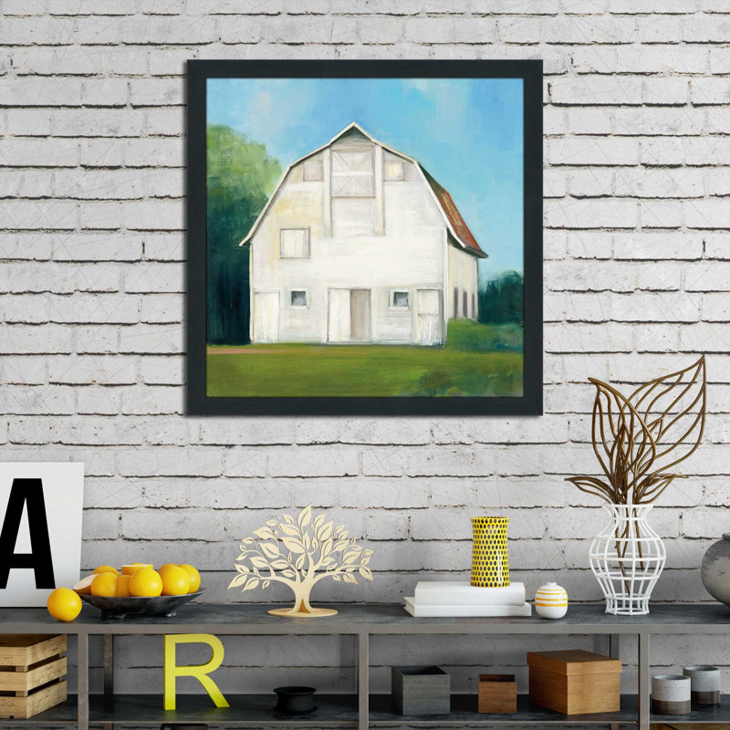 Farm Farm - Peinture, Cadre espresso, H 37,5 po x l 37,5 po x P 1 po