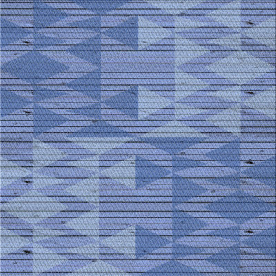 Bleu géométrique Tapis décoratif
