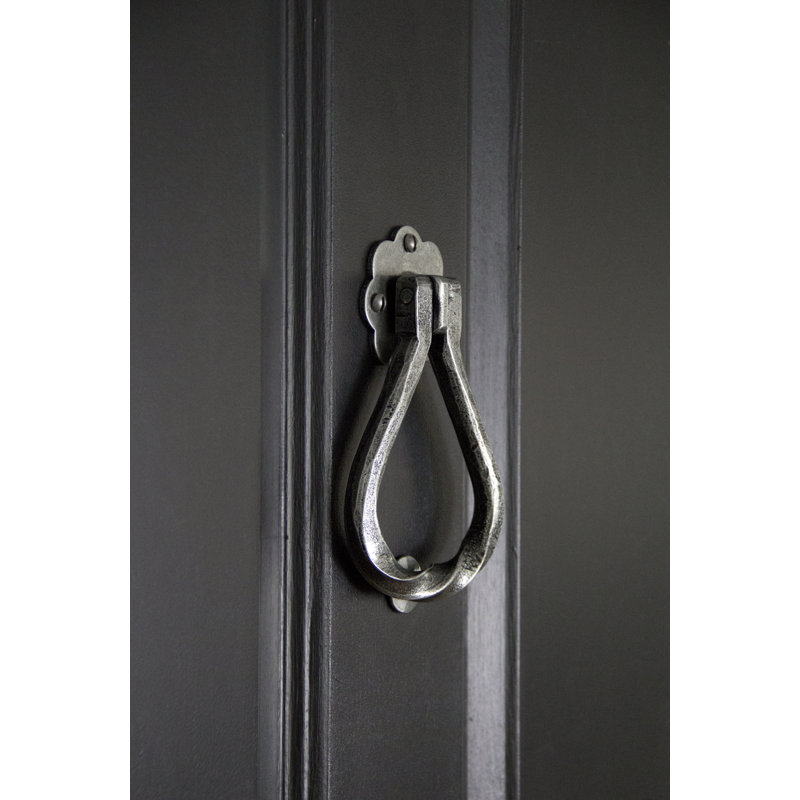 Pear Shaped Door Knocker, Pewter Patina
