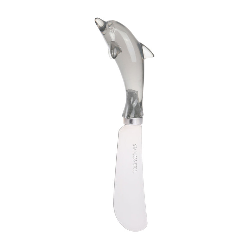 Dolphin Transparent Polyresin Cheese Spreader, S4