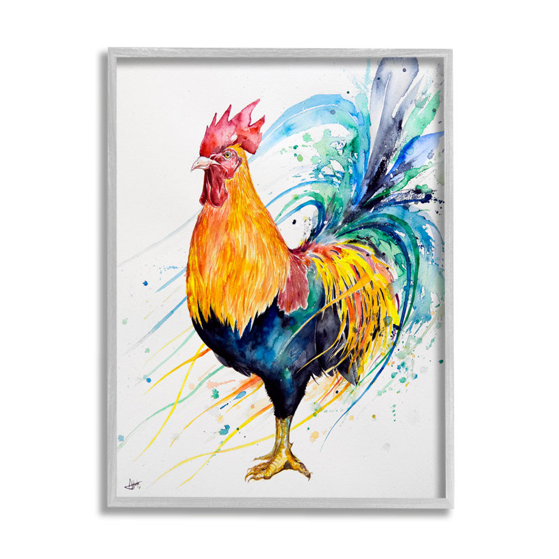 Art moderne, estampe numérique arc-en-ciel par Marc Allante, H 14 po x l 11 po x P 1,5 po, Estampe numérique Farmhouse
