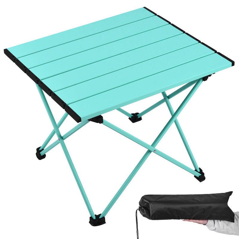 Small Lightweight Aluminum Folding Camping Table with Carrying Bag