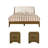 Locke Modern Craft Solid Wood 3 Pieces Fully Assemble Bedroom Set-1505914068