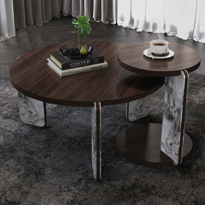 Table basse avec ensemble de tables de bout Modern