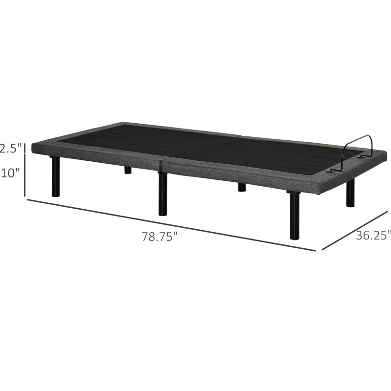 Lit électrique réglable à partir de. Gris, inclinaison de la tête et des pieds, réglage de la mémoire, télécommande sans fil. Convient à de multiples options de matelas. Fonctionne avec divers