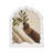 Decorative Wavy Arch Picture Frame with Textured Border - Cute Photo Frame for Entryway Table Display or Bedroom Decor - White-1694733235