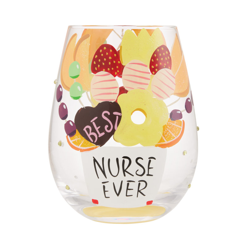 Verre à vin sans pied 20 oz. Enesco Lolita Best Nurse Ever