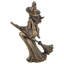Witch Riding Broomstick Bronze Sculpture Gabrielle Figurine