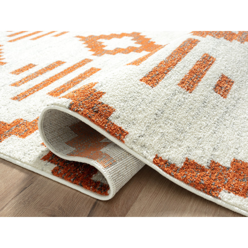 Tapis orange Tidaholm Carlisia CAS240A, Rectangle 5 pi 3 po x 7 pi 6 po