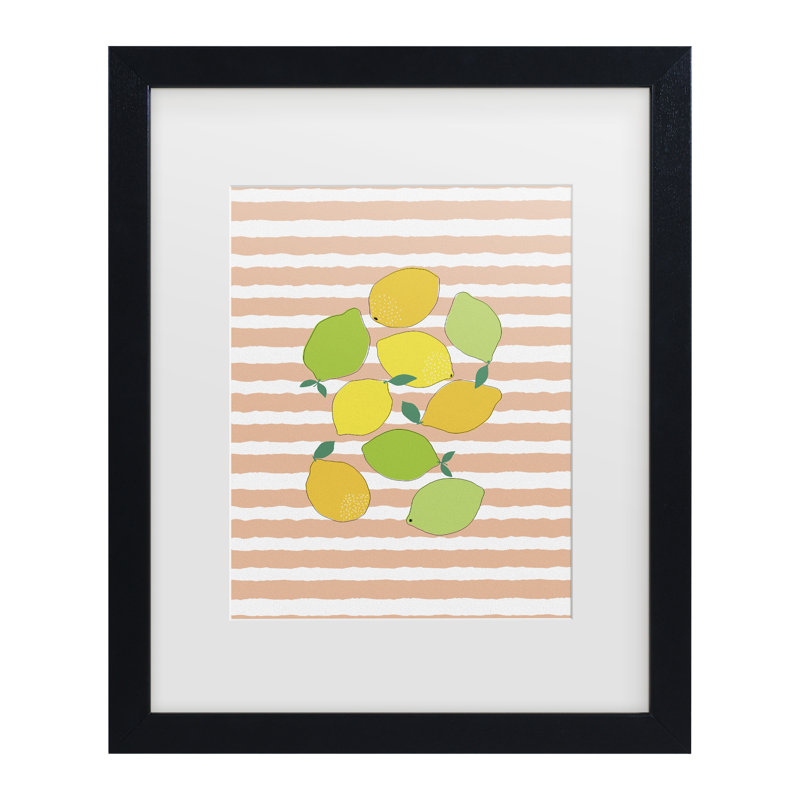«Orara Studio Citrus Crowd», art encadré, H 13 po x l 16 po, Noir, noir, noir, noir