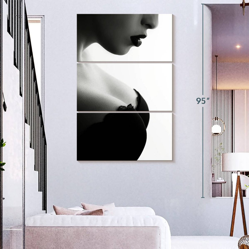Busty Female Portrait, H 32" x l 20"