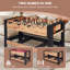 Table multi-jeux pivotante 2-en-1 de 54 po Raychee - Ensemble de table de billard, de soccer sur table, de combo pour adultes, enfants, salle de jeux, amis et famille