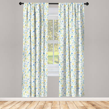 A Pair of Floral Botanical Curtains, Floral Window Curtain, Meadow Floral  Curtains, Bedroom/living Room Curtains, Custom Curtain Panels 