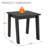 Outdoor Adirondack Chair and Side Table Set, HDPE Resin, For barbecue, beach, deck, garden, lawn and backyard,Black.