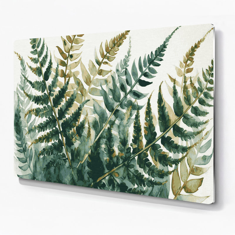 Art mural en métal Botanical Lady Fern, H 132 po x l 168 po x P 0,05 po