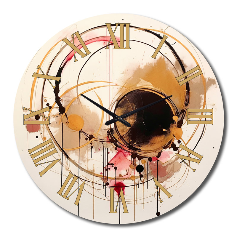 Horloge murale rose, Grand