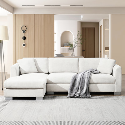 Upholstered 96 " Chenille Sectional