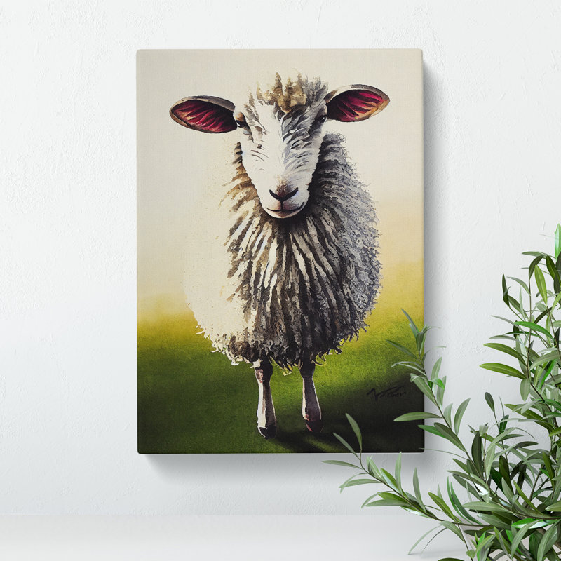 Sheep At Sunrise - Wrapped Canvas, 60cm H x 40cm W x 3cm D