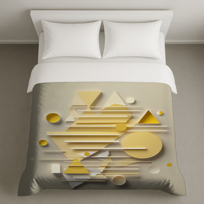 Yellow Geometric Shapes Duvet Covers