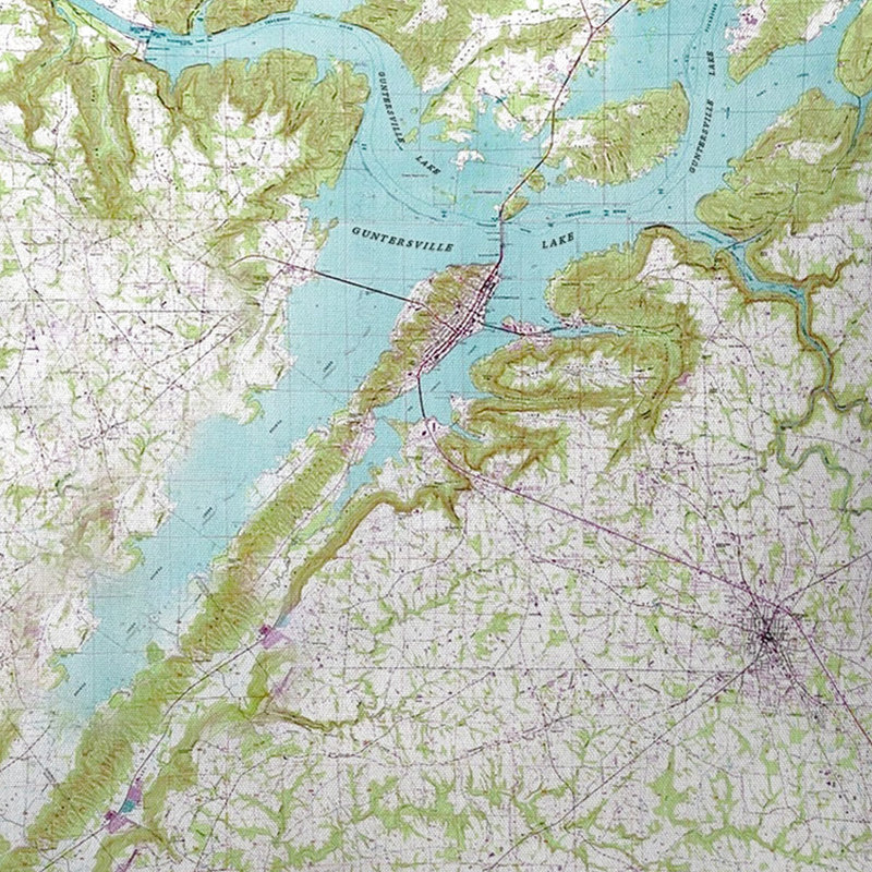 Coussin extérieur carré Lake Guntersville, 22 po x 22 po