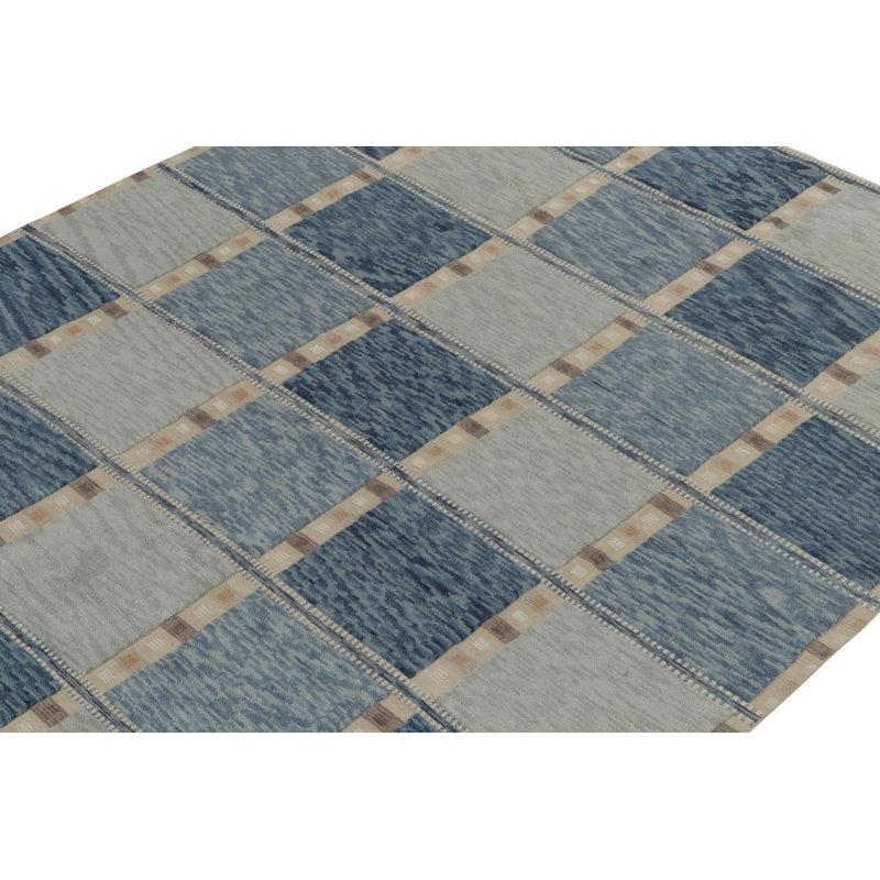 Scandinavian Wool Geometric Area Rug, Rectangle 12' x 18'