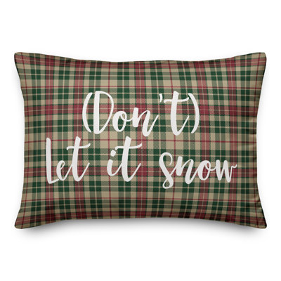  Coussin «Don't Let It Snow in Tartan»