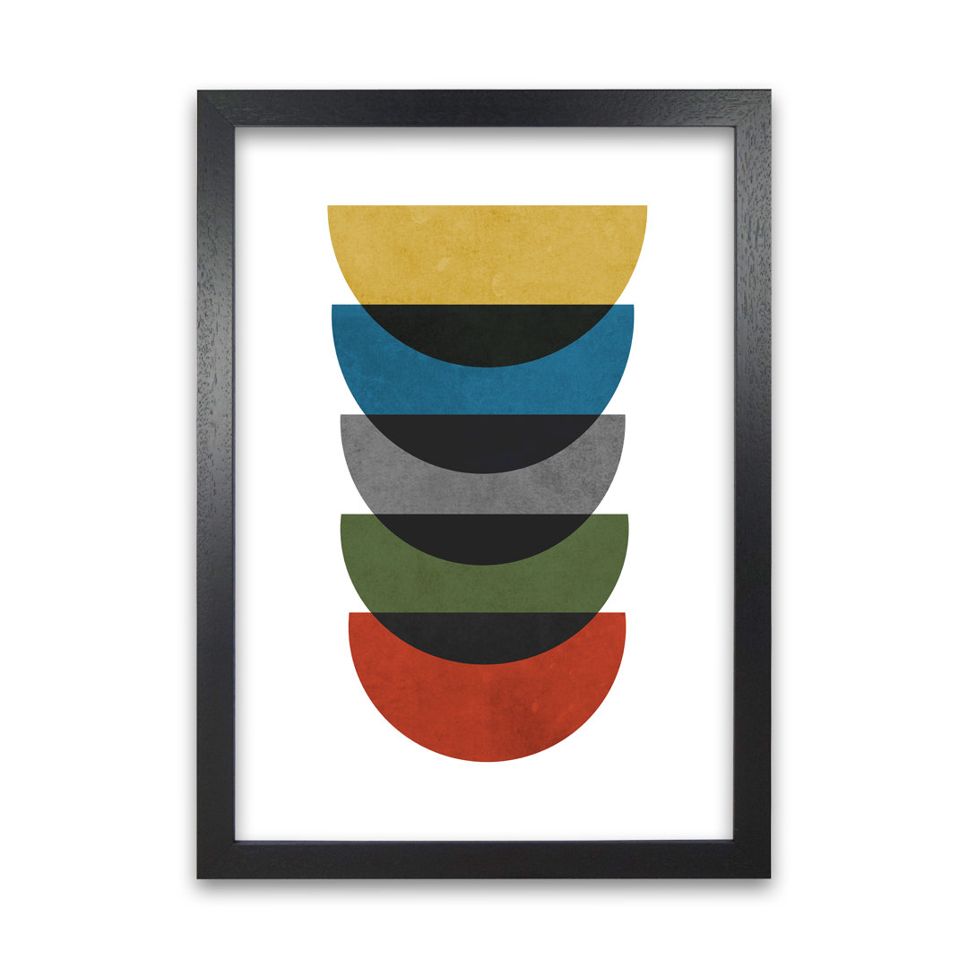 Rainbow Mid Century B - Graphic Art Print on Paper
