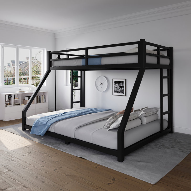 Metal Bunk Bed, Twin XL Over Queen