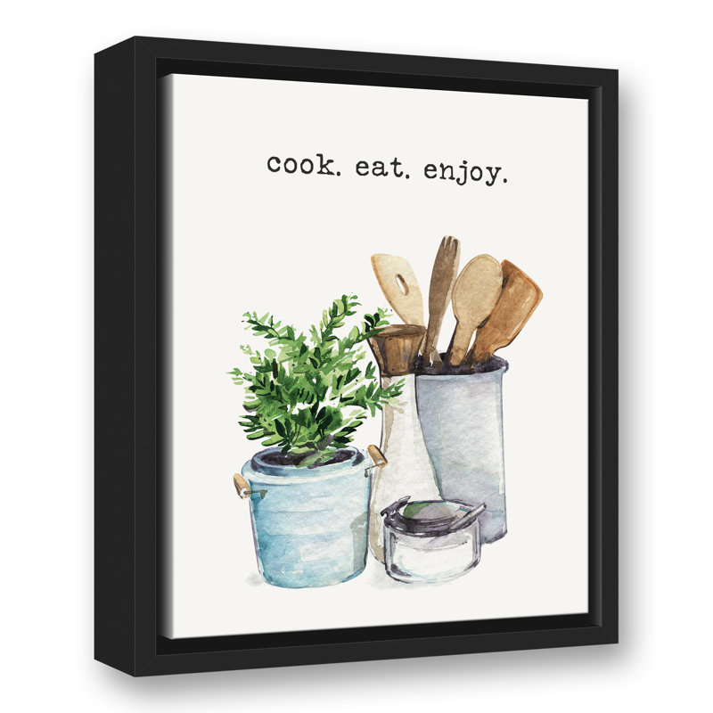 «Cook Eat Enjoy», reproduction sur toile